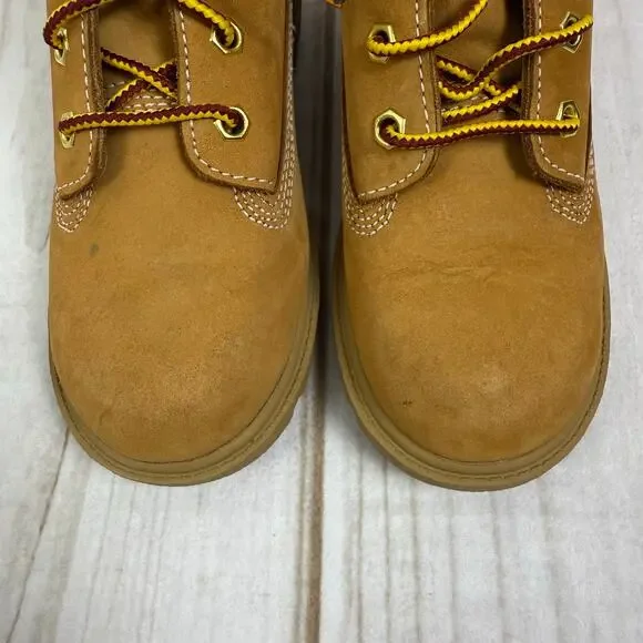 Timberland Toddler Wheat Nubuck Leather 6" Ankle Boots 12C - Picture 4 of 7
